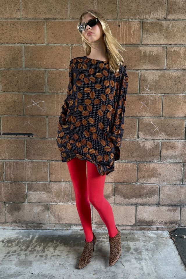 1980s Bill Blass Coffee Bean & Polka Dot Print Silk Tunic Selected by Personal Choice #3