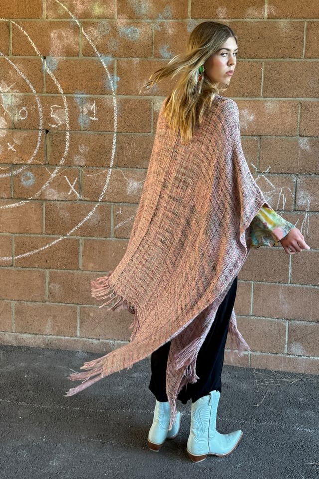 1980s Hand Woven Laise Adzer Pancho Shawl Selected by Personal Choice #1
