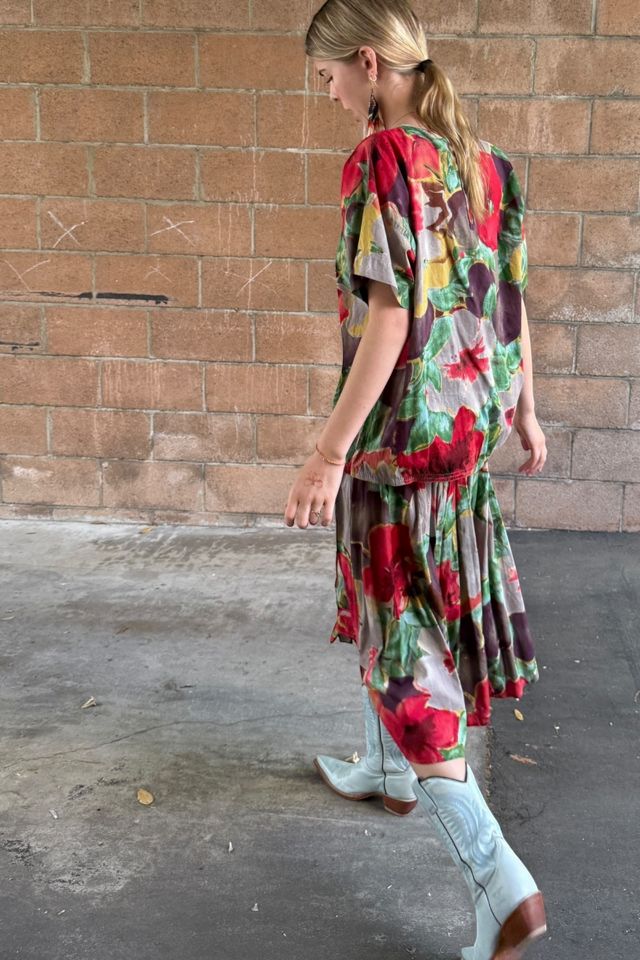 1980s Krizia Plum Blossom Print Skirt Set Selected by Personal Choice #1