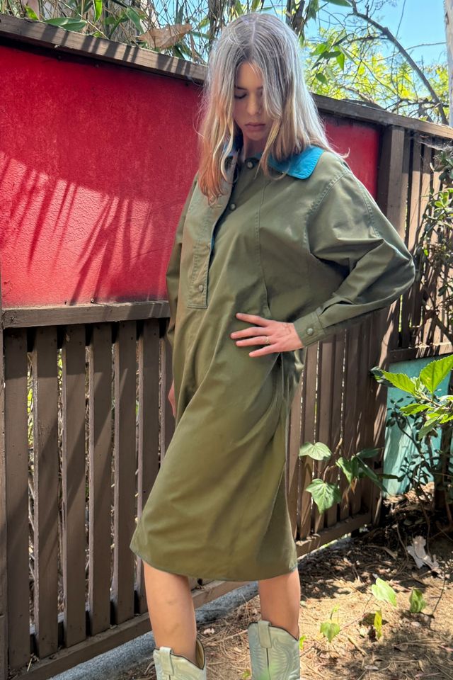 1980s N.R.1 by Ned Gould Dolman Sleeve Safari Shirt Dress Selected by Personal Choice #1
