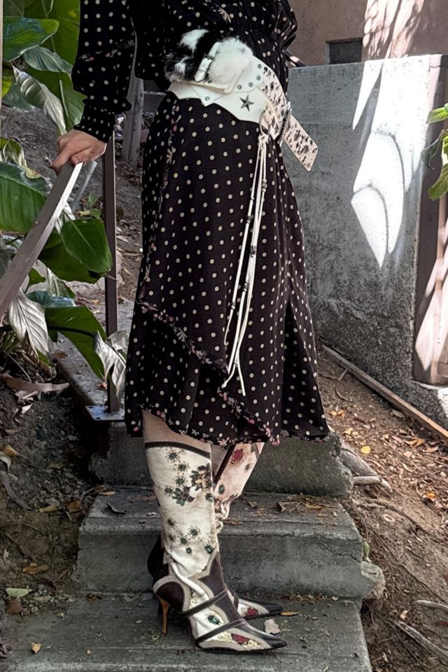 1990s Koos van den Akker Full Skirted Polka Dot Maxi Dress Selected by Personal Choice #1
