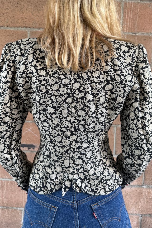 1980s Ungaro Disty Floral Bow Back Selected by Personal Choice #1
