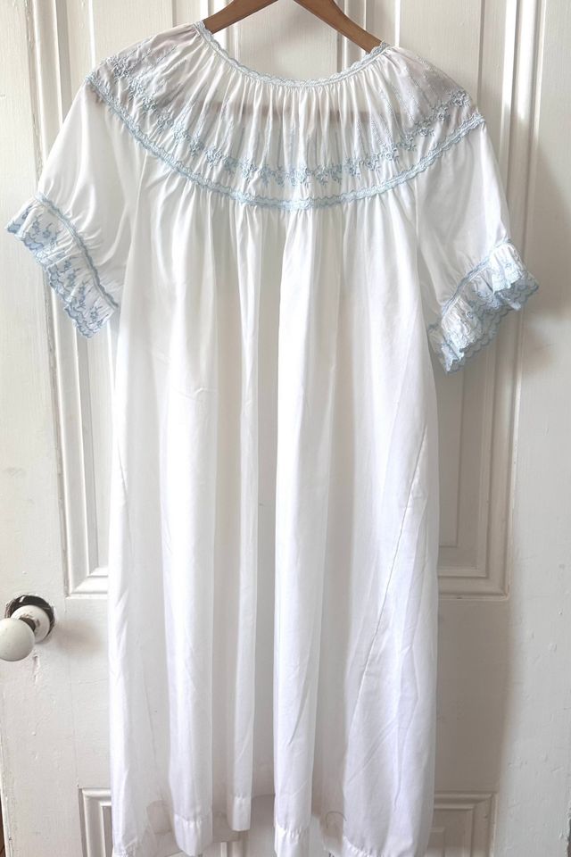 Vintage Embroidered Short Sleeved Babydoll Duster Selected by KA.TL.AK #1
