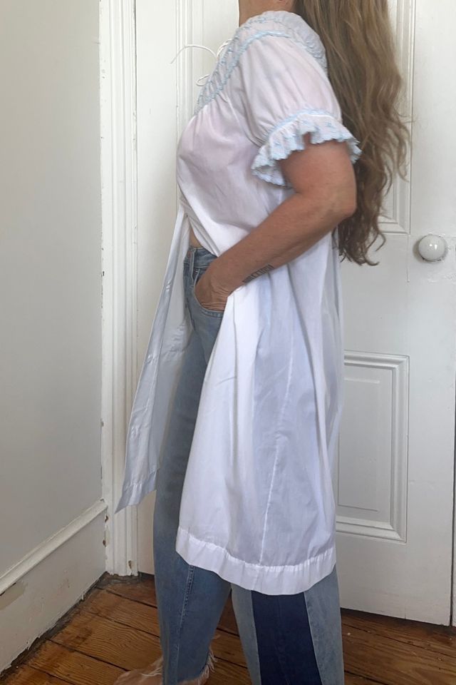 Vintage Embroidered Short Sleeved Babydoll Duster Selected by KA.TL.AK #3