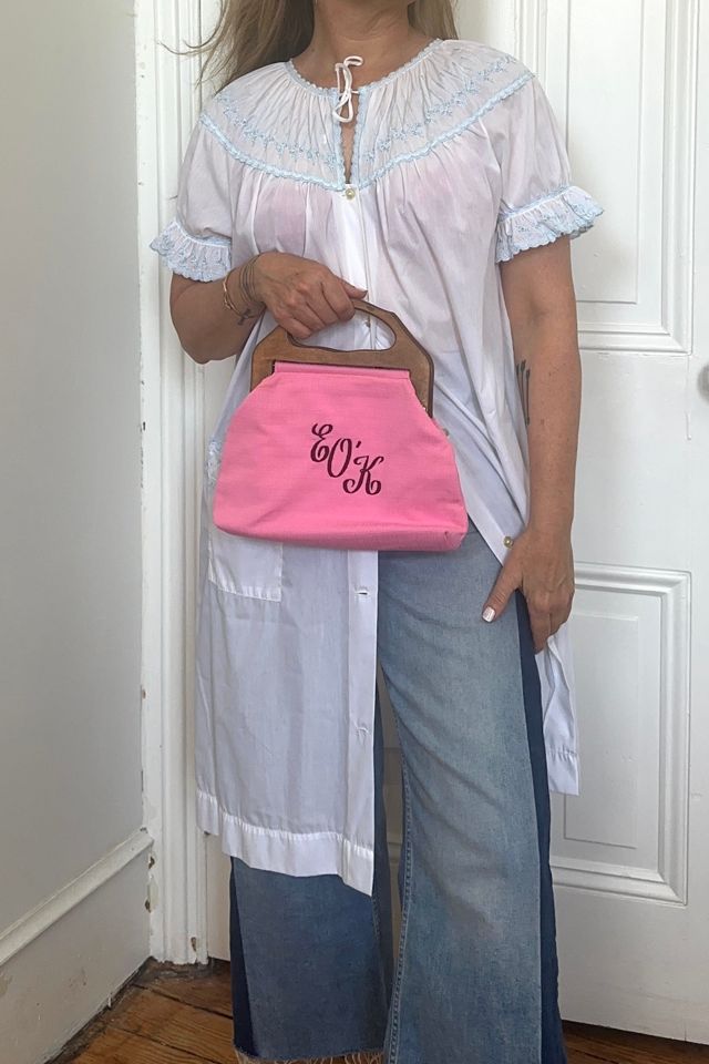 Vintage Hot Pink Monogrammed Bermuda Bag Selected by KA.TL.AK #3