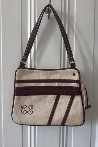 Vintage Preppy CS Monogrammed Canvas Bag Selected by KA.TL.AK