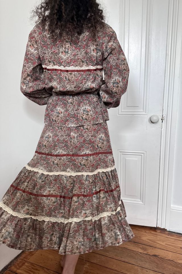 Vintage Tiered Prairie Skirt and Blouse Set Selected by KA.TL.AK #2
