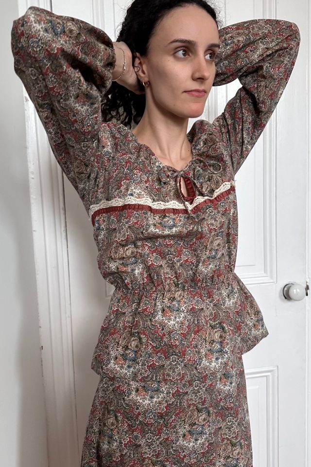 Vintage Tiered Prairie Skirt and Blouse Set Selected by KA.TL.AK #3