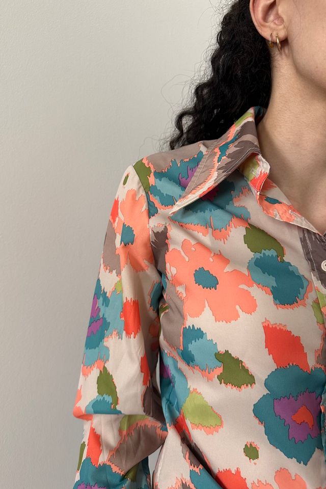 Vintage 70’s Floral Button Front Shirt Selected by KA.TL.AK #3