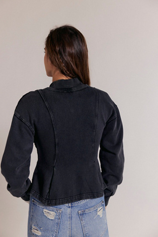 Женский топ Free People Ziggy Zip-Up, цвет: Чёрный — фото 2