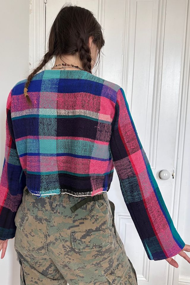 Vintage Handmade Plaid Cropped Woven Bolero Selected by KA.TL.AK #2