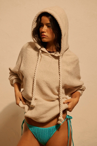 Looped In Hoodie at Free People in Tea, Size: Large