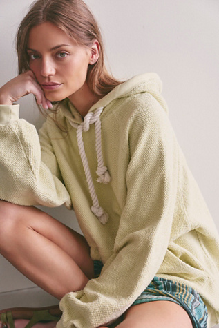 Looped In Hoodie by Free People in Green, Size: XS