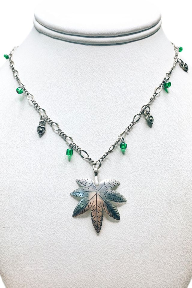Vintage Sterling Silver Sweet Leaf Necklace Selected by Lux Revival #1