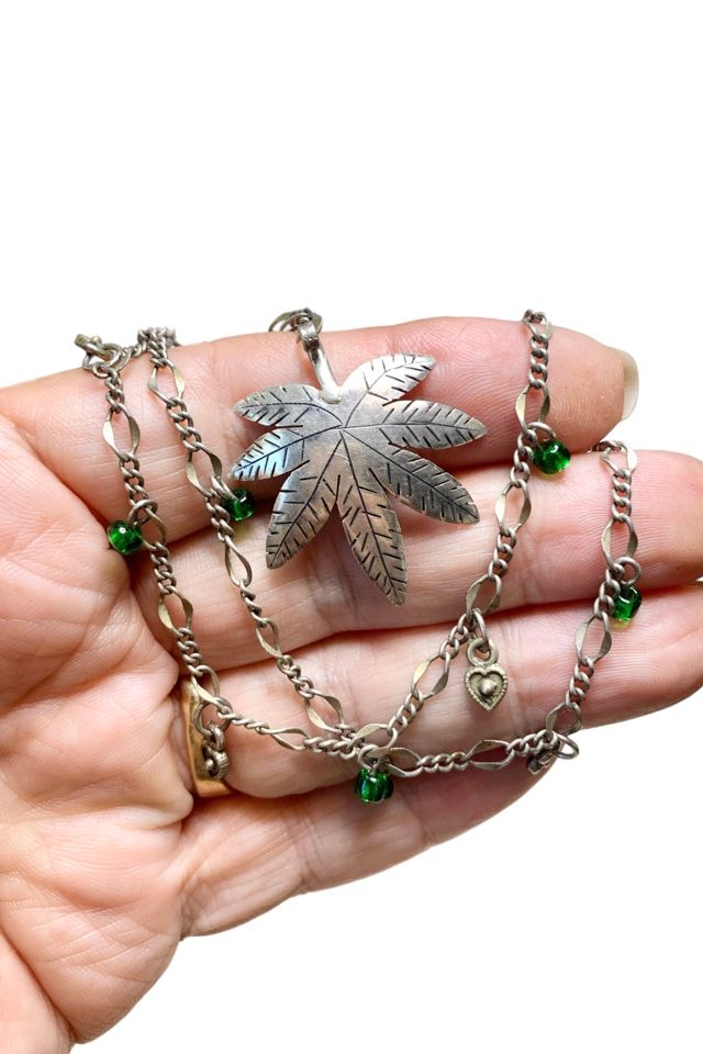 Vintage Sterling Silver Sweet Leaf Necklace Selected by Lux Revival #2