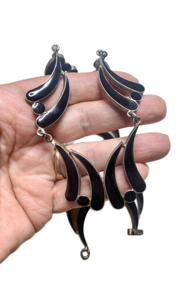 Vintage Double Sided Resin + Abalone Bib Necklace Selected by Lux Revival #1