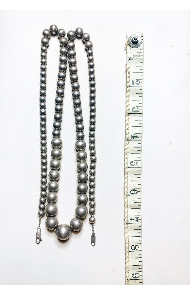 Vintage Sterling Silver Graduated Pearl Necklace Selected by Lux Revival #3