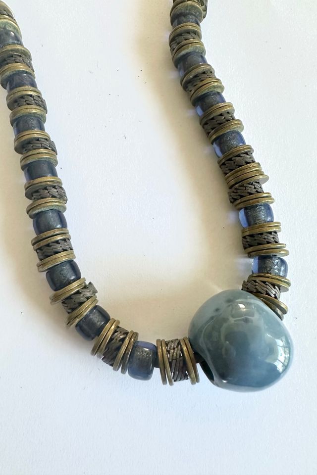 Vintage 1980s Brass and Ceramic ball Choker Selected Cherry #2