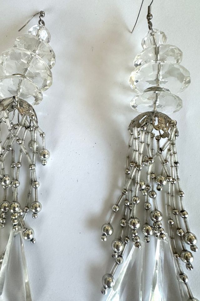 Vintage 1990s Clear Acrylic Chandelier Earrings Selected by Cherry #1