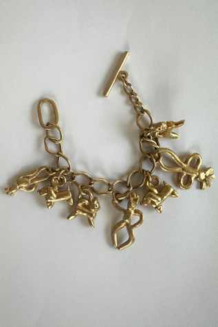 Vintage 1990s Cowboy Western Charm Bracelet Selected by Cherry