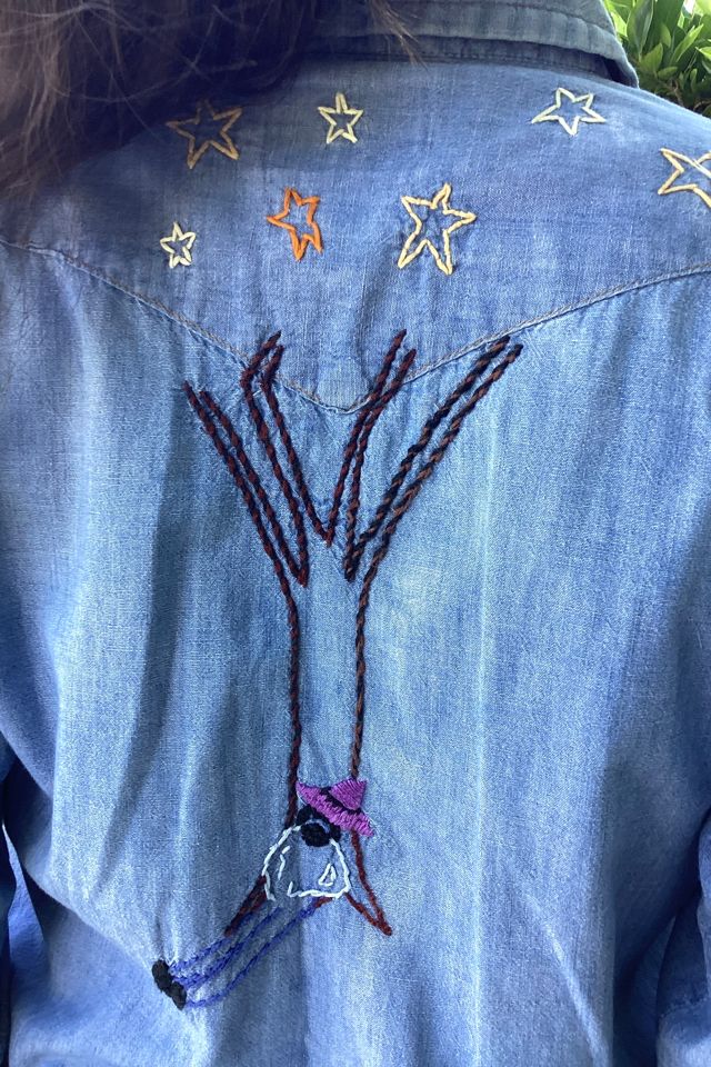 Vintage 1970s Embroidered Wrangler Denim Shirt Selected by Cherry #1