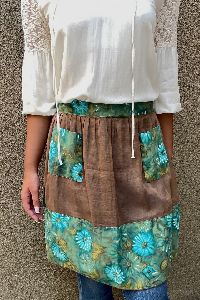 Vintage Brown Sheer Apron Selected By Ankh By Racquel #1