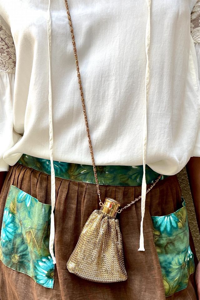 Vintage Gold Mesh Crossbody Purse Selected By Ankh By Racquel #1