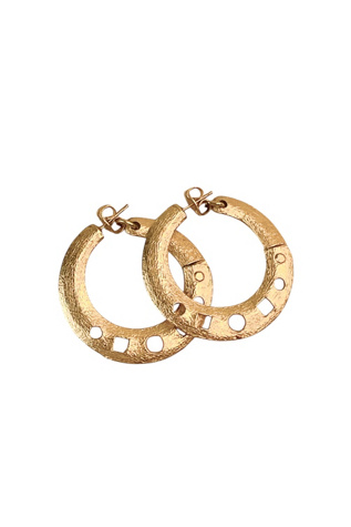 Vintage Gold Hoop Earrings Selected By Ankh By Racquel