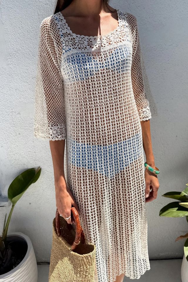 1970s Crochet Midi Dress Selected by Madly Vintage #3