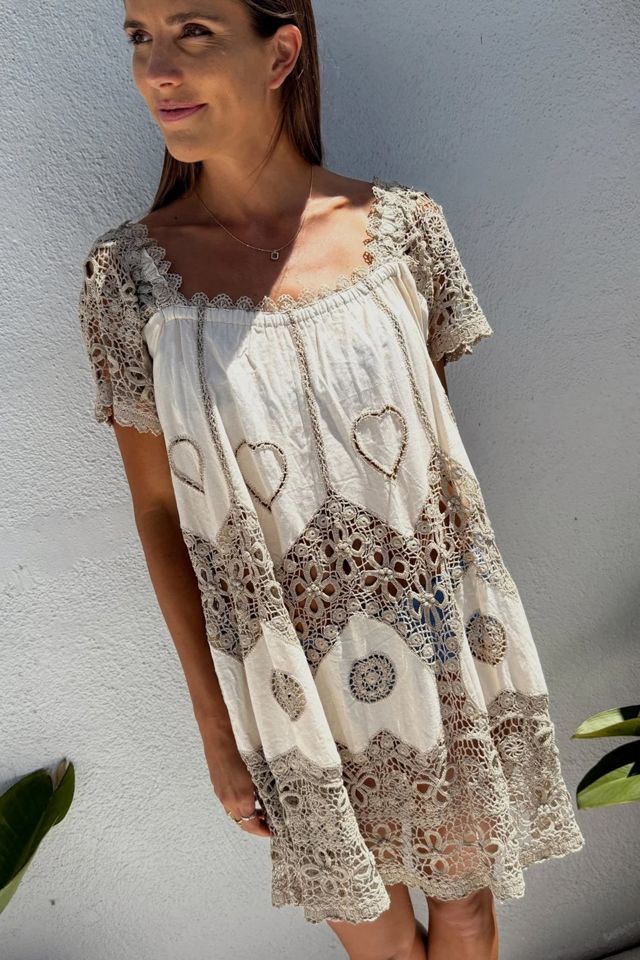 crochet heart dress The Some Retro Heart Overall Crochet Dress Pattern. Instant Download!
