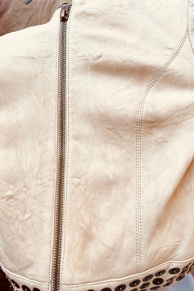 Thomas Wylde Studded Leather Ivory Jacket Selected by FernMercantile #3