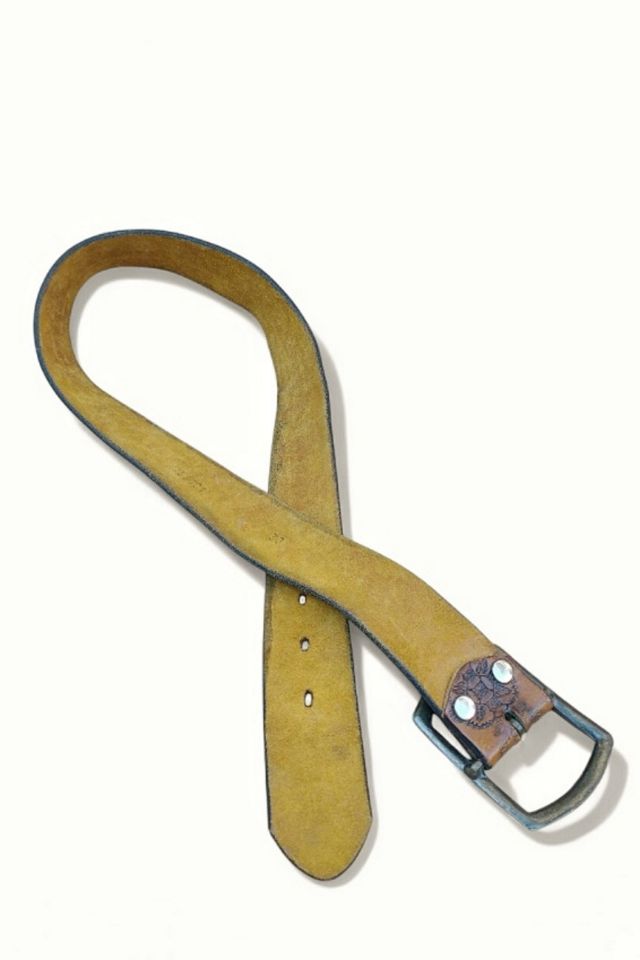 1970's Tooled and Painted Leather Belt Selected by Garbage Soup #3