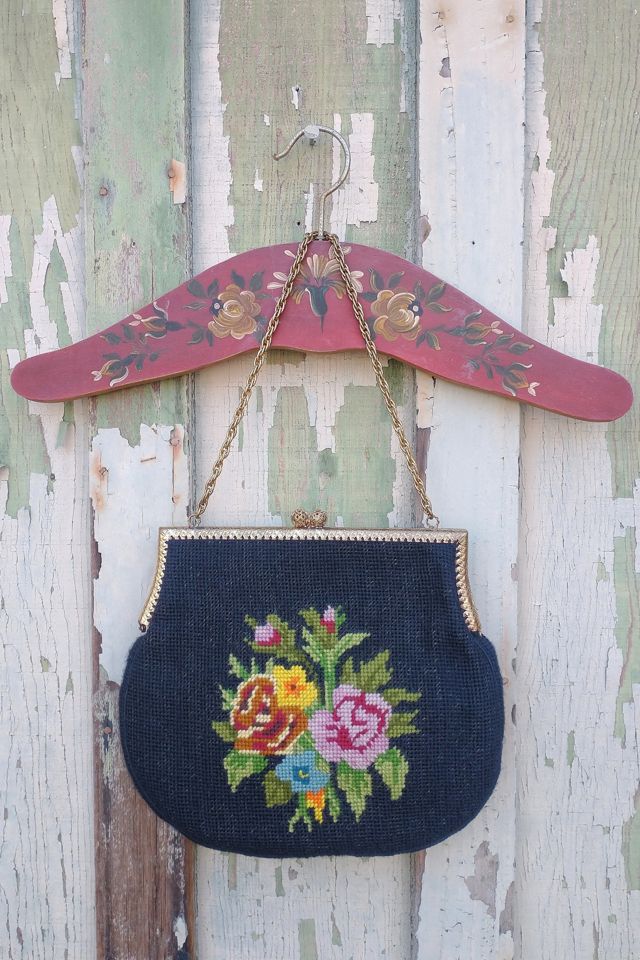 Vintage Floral Needlepoint Bag Selected by Garbage Soup #1