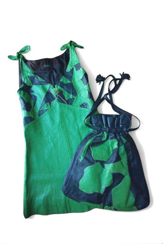 Mr. Rick Patchwork Leather Dress and Bag Selected by Garbage Soup