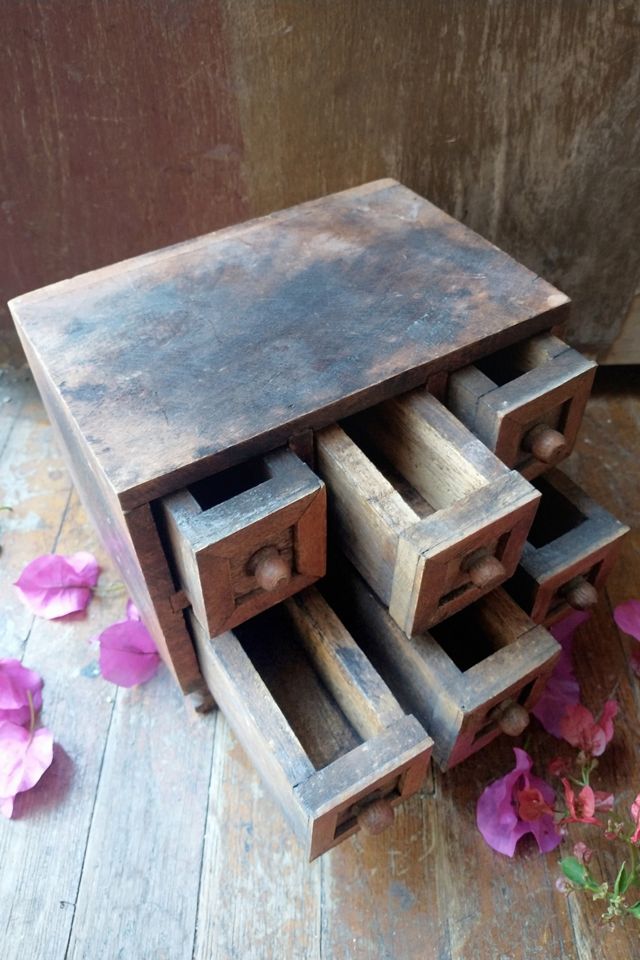 Carved Wooden Trinket Chest Selected by Garbage Soup #1