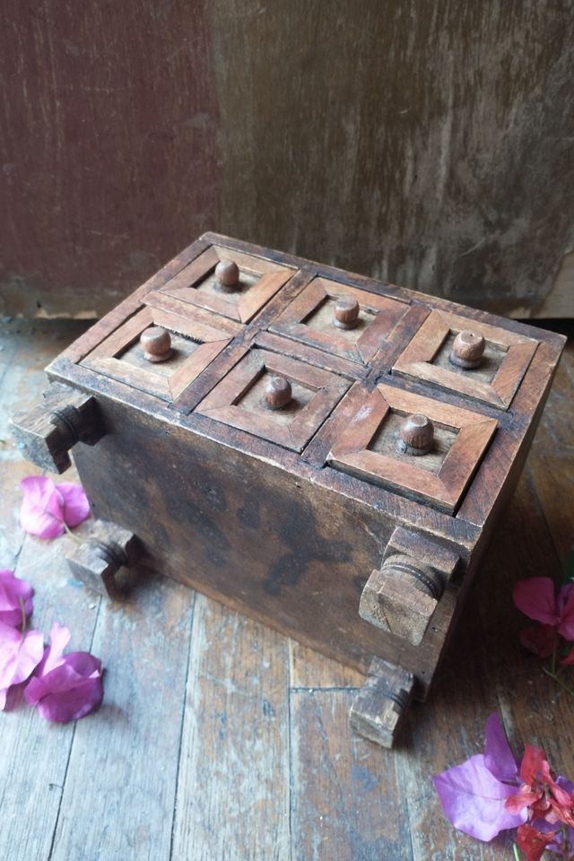 Carved Wooden Trinket Chest Selected by Garbage Soup #2