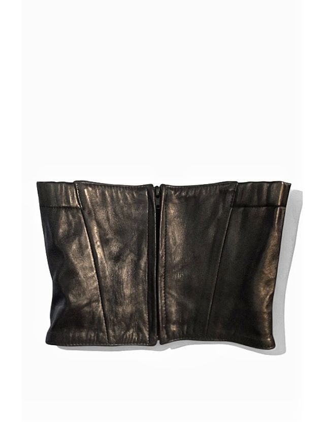 Michael Hoban 1980's Leather Bustier Selected by Garbage Soup #2