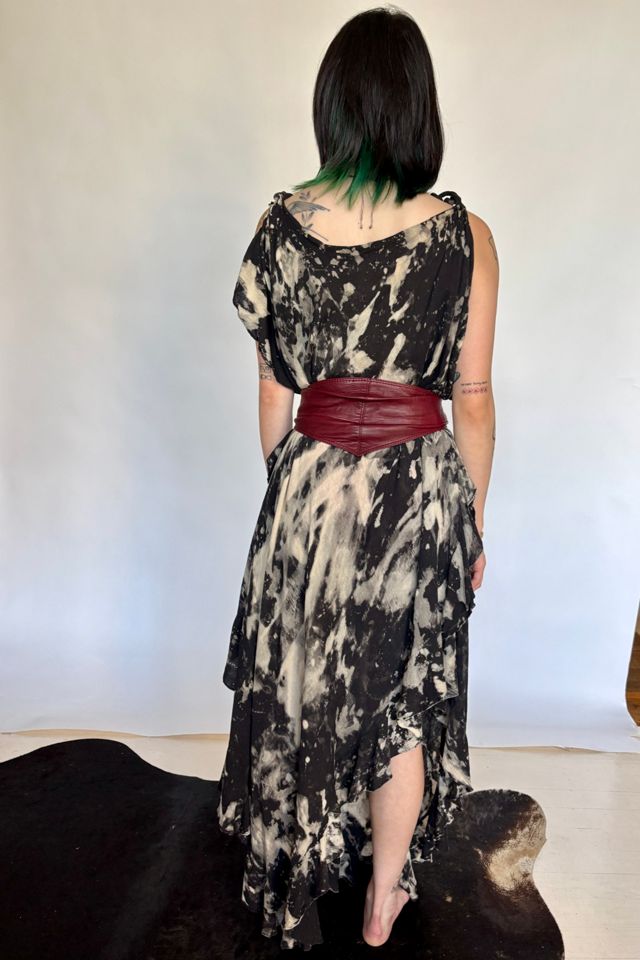 Vintage Splatter Cotton Open Shoulder Ruffle Edge Dress Selected by Atlantic Vintage #3