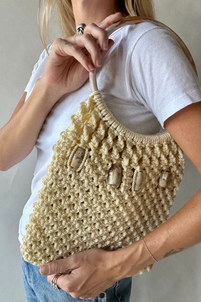Beaded Macrame Bag Selected by Wax Plant #1
