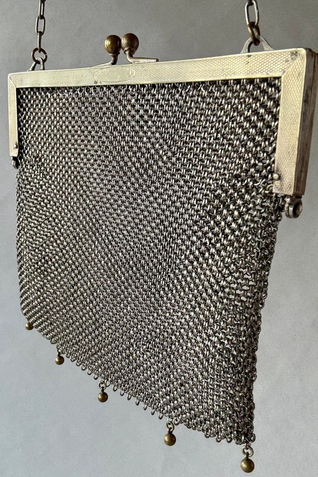 Antique Silver Mesh Purse Selected by Wax Plant #2