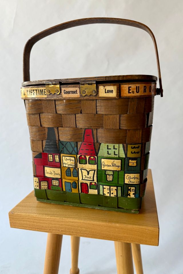 60's Painted Basket Purse Selected by Wax Plant #1
