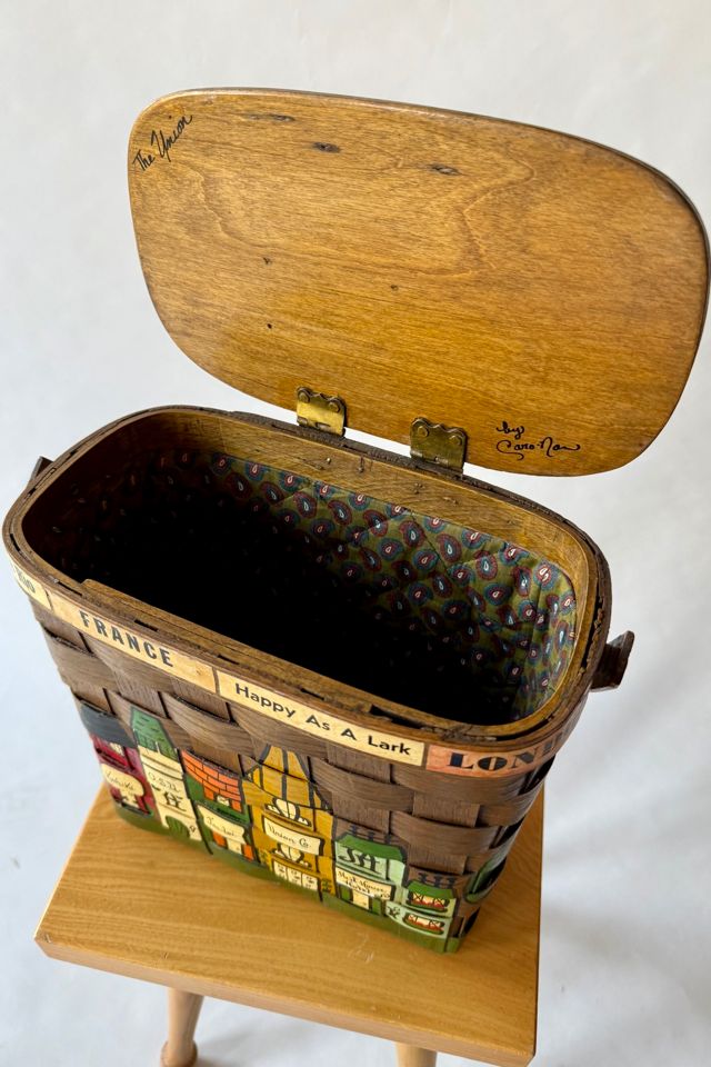 60's Painted Basket Purse Selected by Wax Plant #3