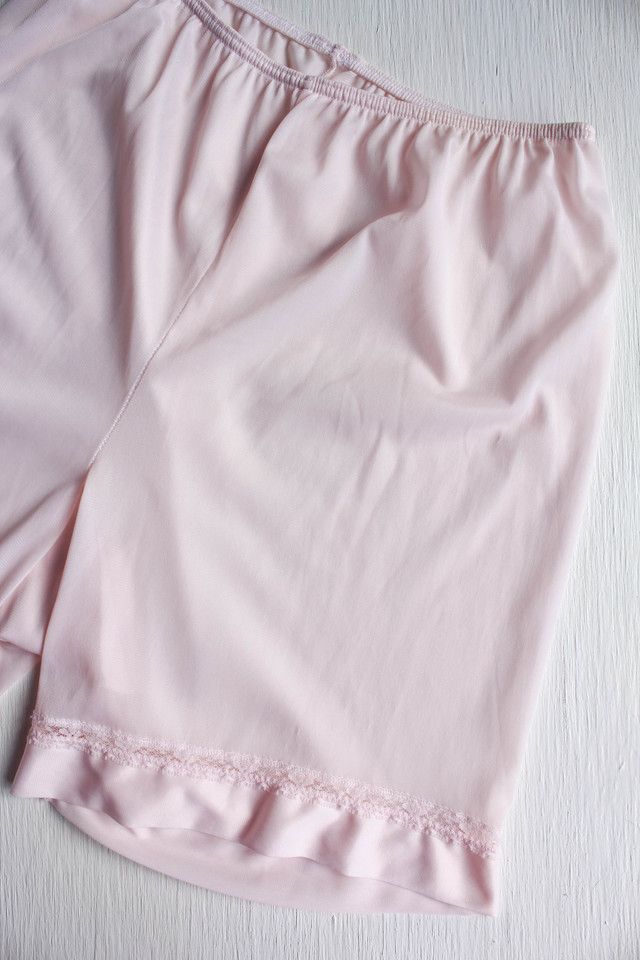 Vintage Light Pink Lace Trim Intimates Shorts Selected By Moons + Junes Vintage #3