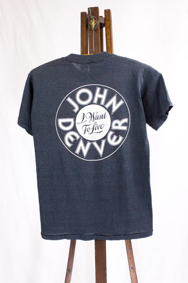 Vintage 70s John Denver I Want To Live Concert T Shirt Selected By Black Shag Vintage #3