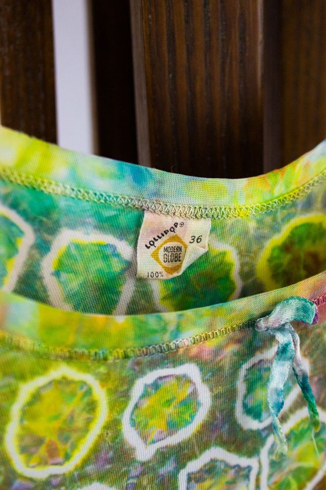 Vintage 60s Mihitabel Rayon Tie Dye Tank Top Selected by Black Shag Vintage #2