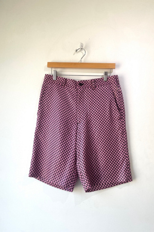 Comme des Garcons Pink and Black Jacquard Shorts Selected by The Curatorial Dept.