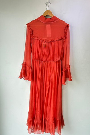 Gucci Orange Silk Organza Dress Selected by The Curatorial Dept.