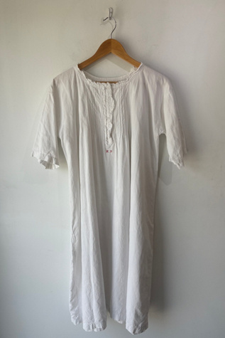 Victorian Nightgown Dress Initials HF Selected by The Curatorial Dept.