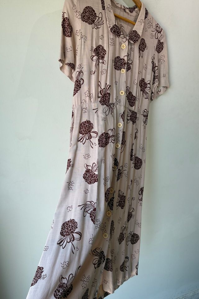 Vintage 1940s Pink Linen Easter Dress Selected by The Curatorial Dept. #1