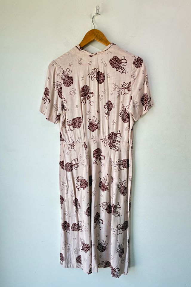 Vintage 1940s Pink Linen Easter Dress Selected by The Curatorial Dept. #3